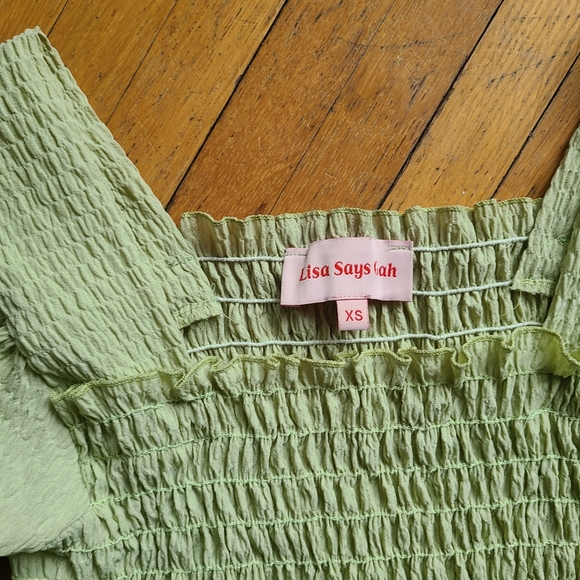 Lisa Says Gah! Chartreuse Toni Top - Picture 3 of 3